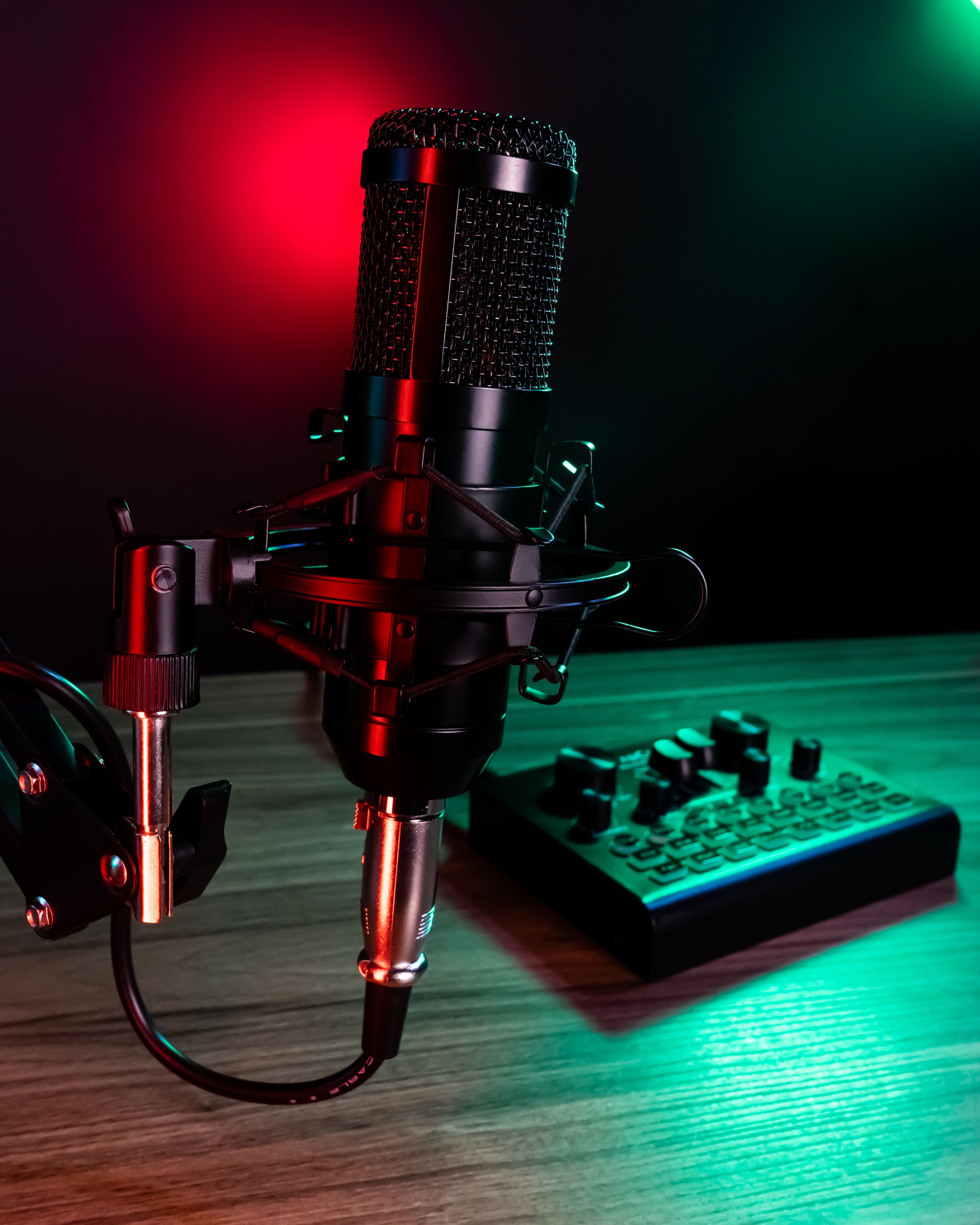 Micrófono USB condensador RGB